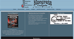 Desktop Screenshot of bluegrasscanada.org