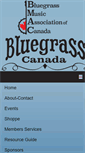 Mobile Screenshot of bluegrasscanada.org