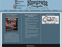 Tablet Screenshot of bluegrasscanada.org
